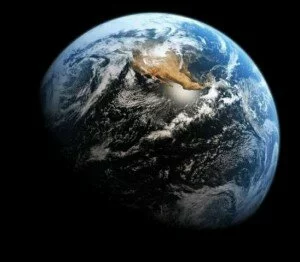 Планета Земля. Вид из космоса.